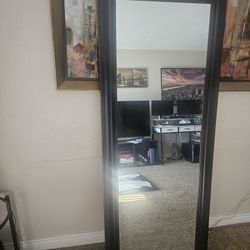 
6ft Full Length Mirror - Espresso Brown Frame (Excellent Condition)