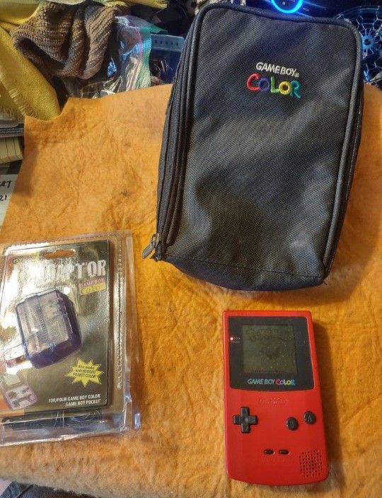 Game Boy Color With Pokemon Gold Both Tested And Work Amazing Will Not Separate Read Full Description