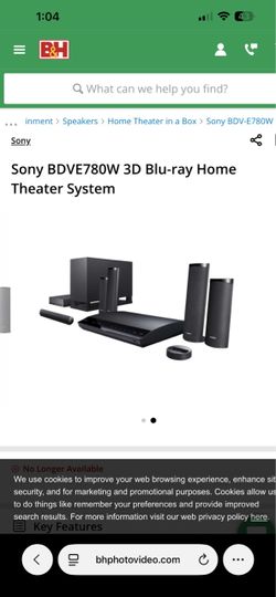 Sony Blue Ray/DVD 5.1 Home Theater Sytem