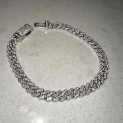Moissanite VVS Cuban Link 6mm 925 Sterling Silver Passes Diamond Tester