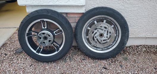 Harley Davidson Front And Rear Wheels And Tires