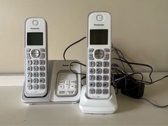 Panasonic Cordless Phone 2 Handsets Answering Caller ID Speaker Call Block