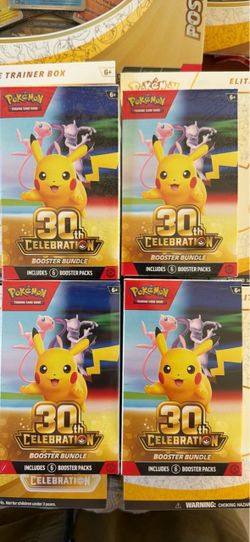 Pokémon TCG 30th Celebration Ascended Heroes Black Bolt White Flare Destined Rivals box poster tin tech sticker bundle etb booster