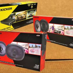 Kicker Car Speaker System 4 Channel Amplifier 6 1/2" & 6X9" 2-Way Coaxial 500 Watts Package 🚨 Payment Options Available 🚨 No Credit Needed 🚨 