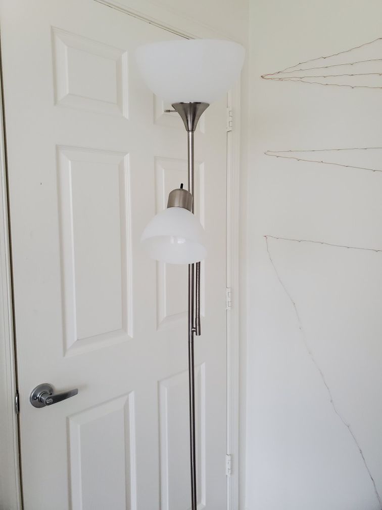 Brand new floor lamp with reading light, out of box