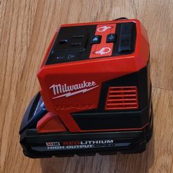 New Milwaukee M18 Top Off Inverter with 3ah H.O. battery $130 Firm Pickup Only 