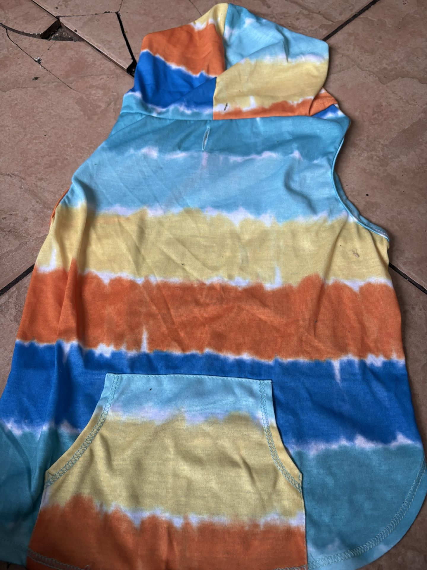 Summer Tie Dye Outfit For Dog Size Large