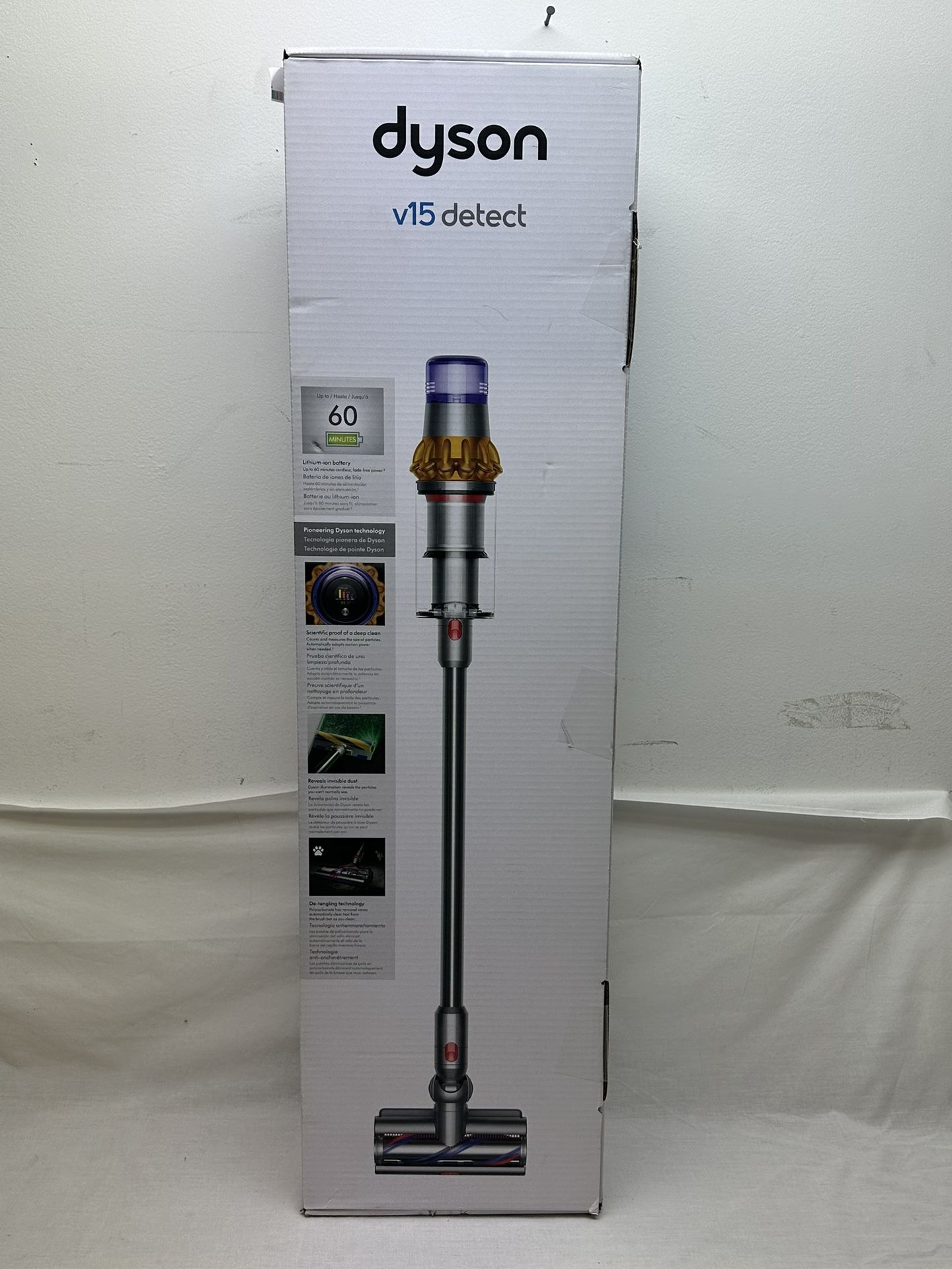 Dyson V15 Detect Cordless Stick Vacuum Cleaner Yellow/Nickel 447261-01 NEW