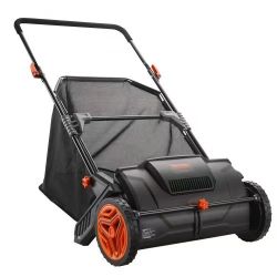Push Lawn Sweeper, 21inch Leaf & Grass Collector, Strong Plastic Wheels & Heavy Duty Thickened Steel Durable to Use with Large Capacity 3.5 cu. ft. Me