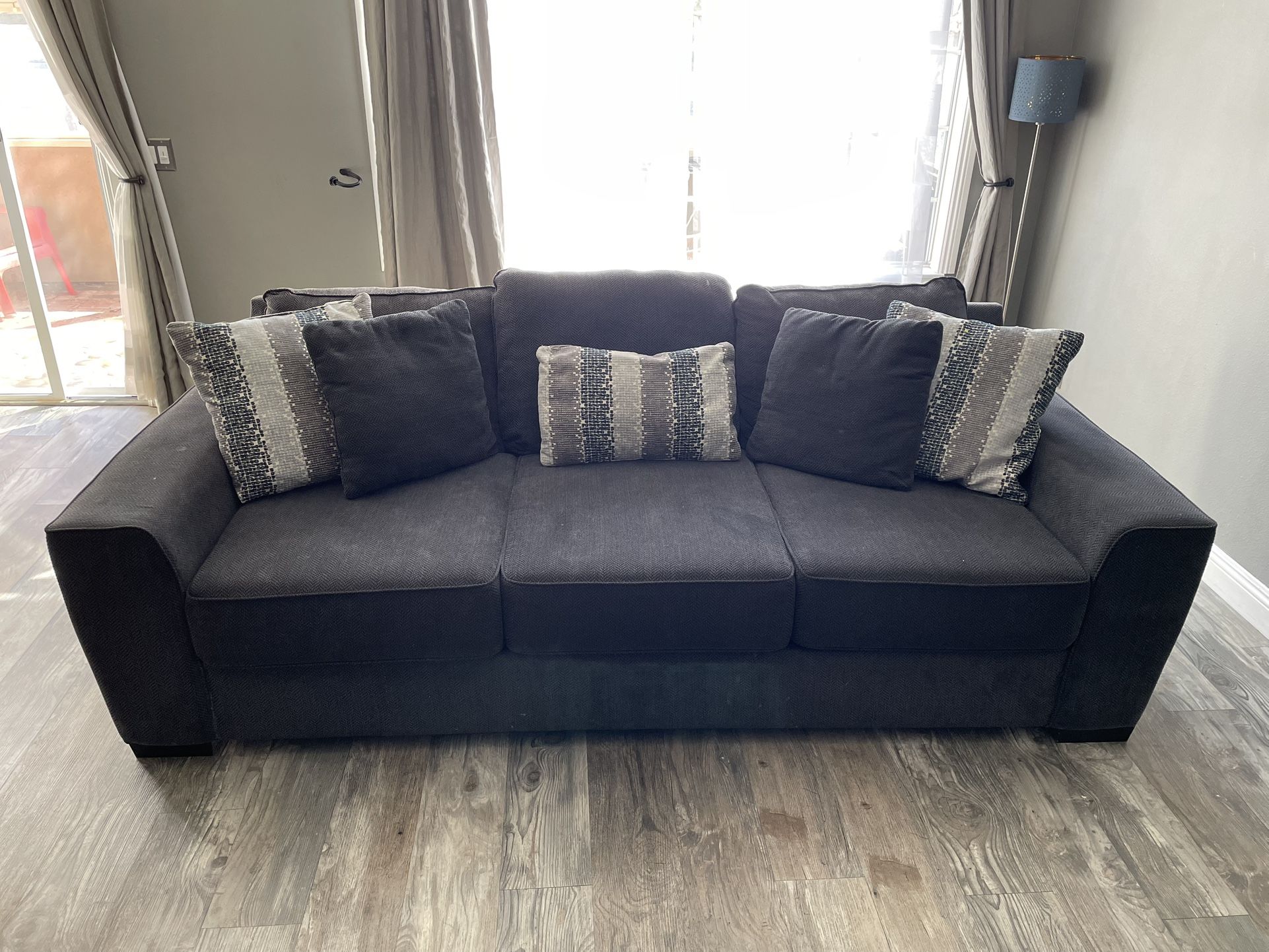 Sofa! Blue - Red Pillows Included - $80 OBO