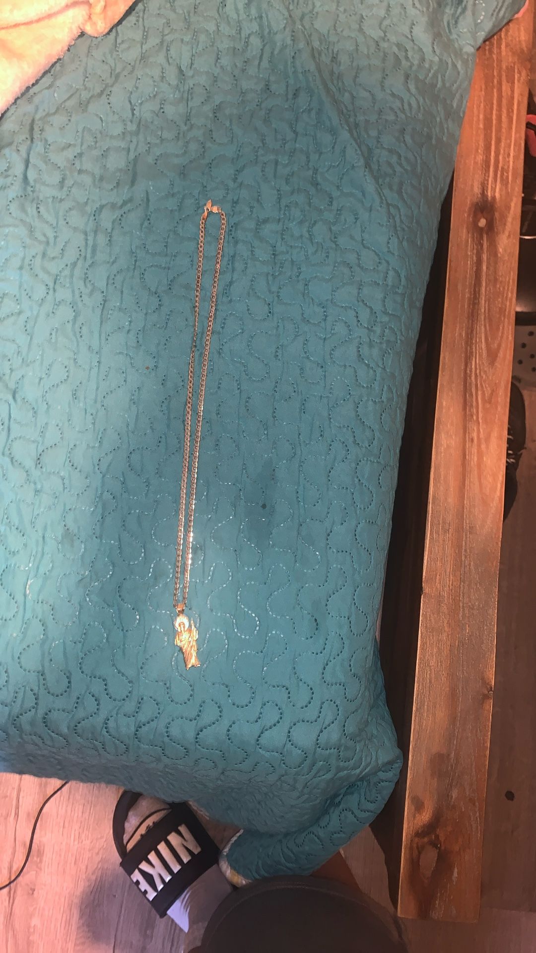 14kt Gold San Judas Chain N 14kt Pendant