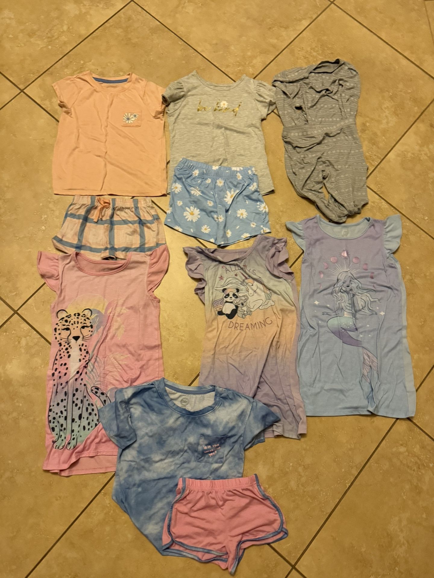 Girls Summer Pajamas Size 6
