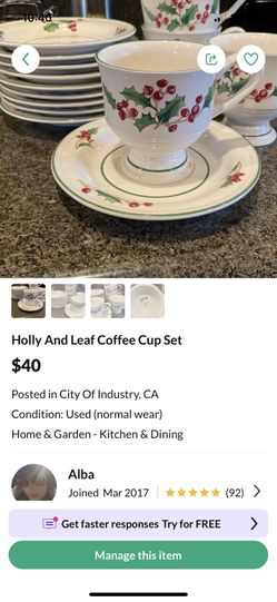 Holly And leaf Coffee Set