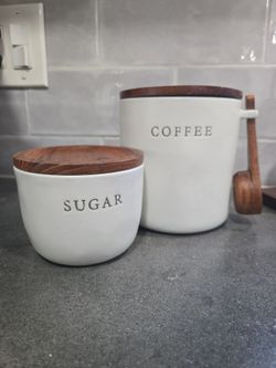 Hearth and Hand Coffee and Suagr Ceramic  Container