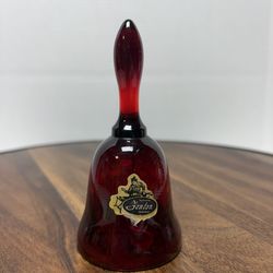 Vintage Fenton glass red bell