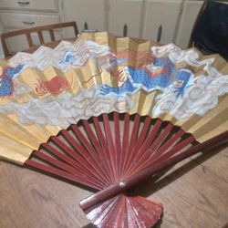 Vintage Oriental Dragon Fan
