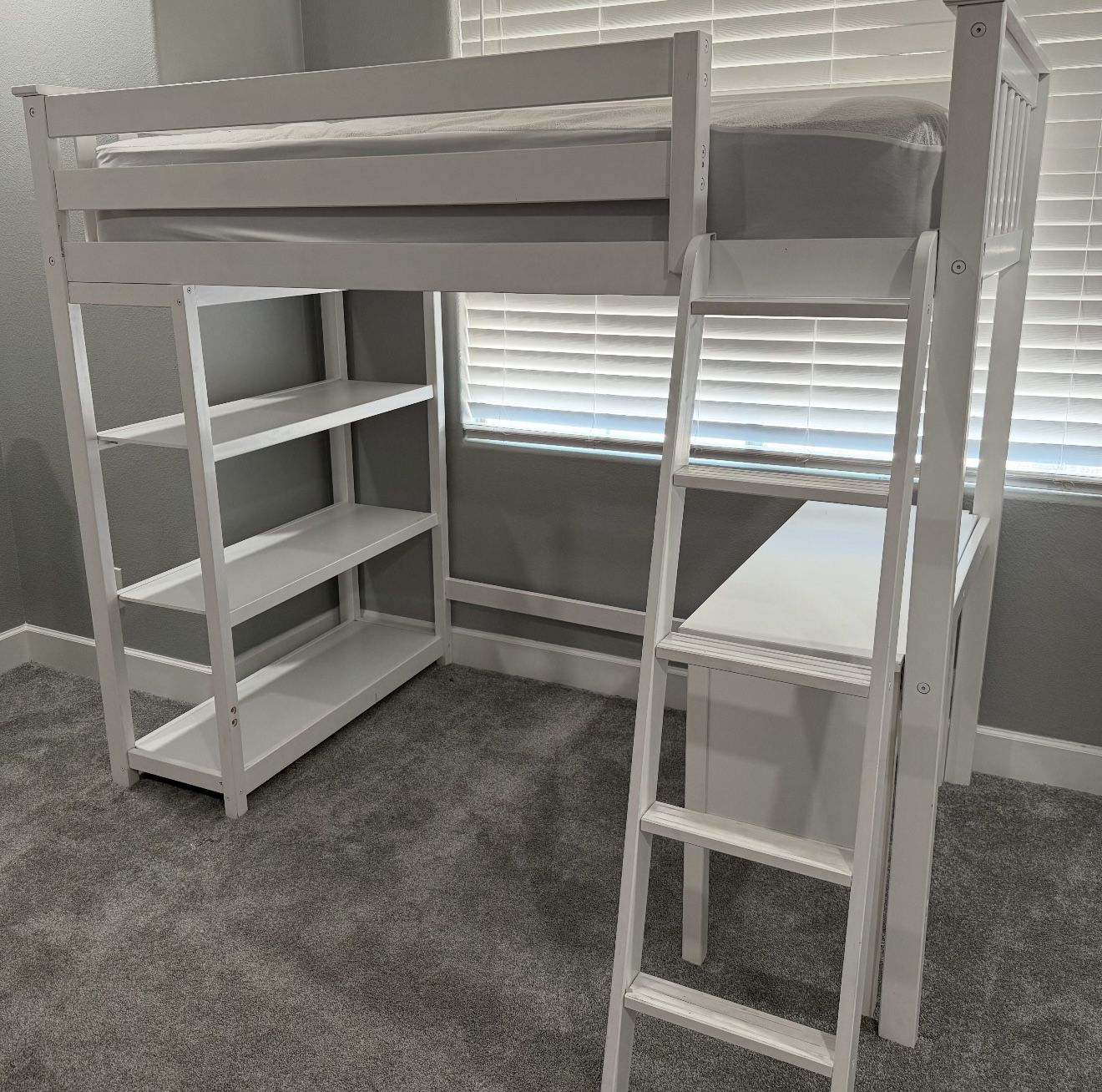 Twin Bed With Desk And Shelf