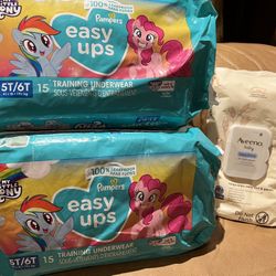 Pampers Easy UPS  Y Aveno Wipe $14 