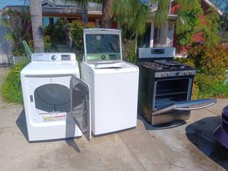 Washer Dryer And Stove