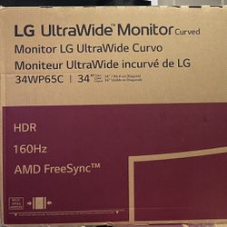  LG UltraWide QHD 34-Inch Computer Monitor 34WP65C-B