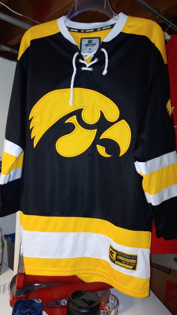 Men's Colosseum Black Iowa Hawkeyes Hockey Jersey