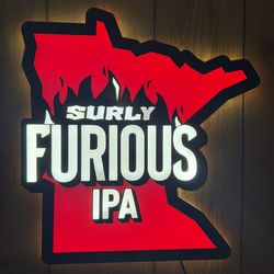 Surely Furious Light Up Bar Sign