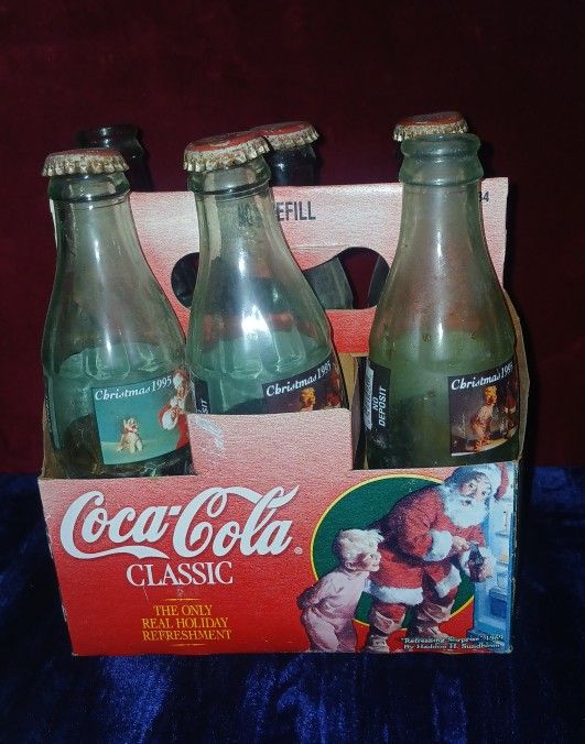 Vintage 1995 Christmas " Classic Coca-Cola " 6 Pack