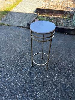 Side Table, Plant Stand, Metal Frame, Ceramic Top, Delivery