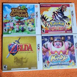 Nintendo Pokemon Zelda Kirby Animal Crossing  3ds Games