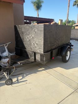 Utility trailer 5x8x4 PINK in my name  with NEW LED lights semi new  tires wood flooring in good shape