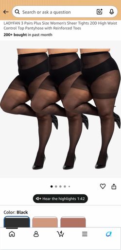 Womens black sheer tights Size S/M NEW 3 Pack