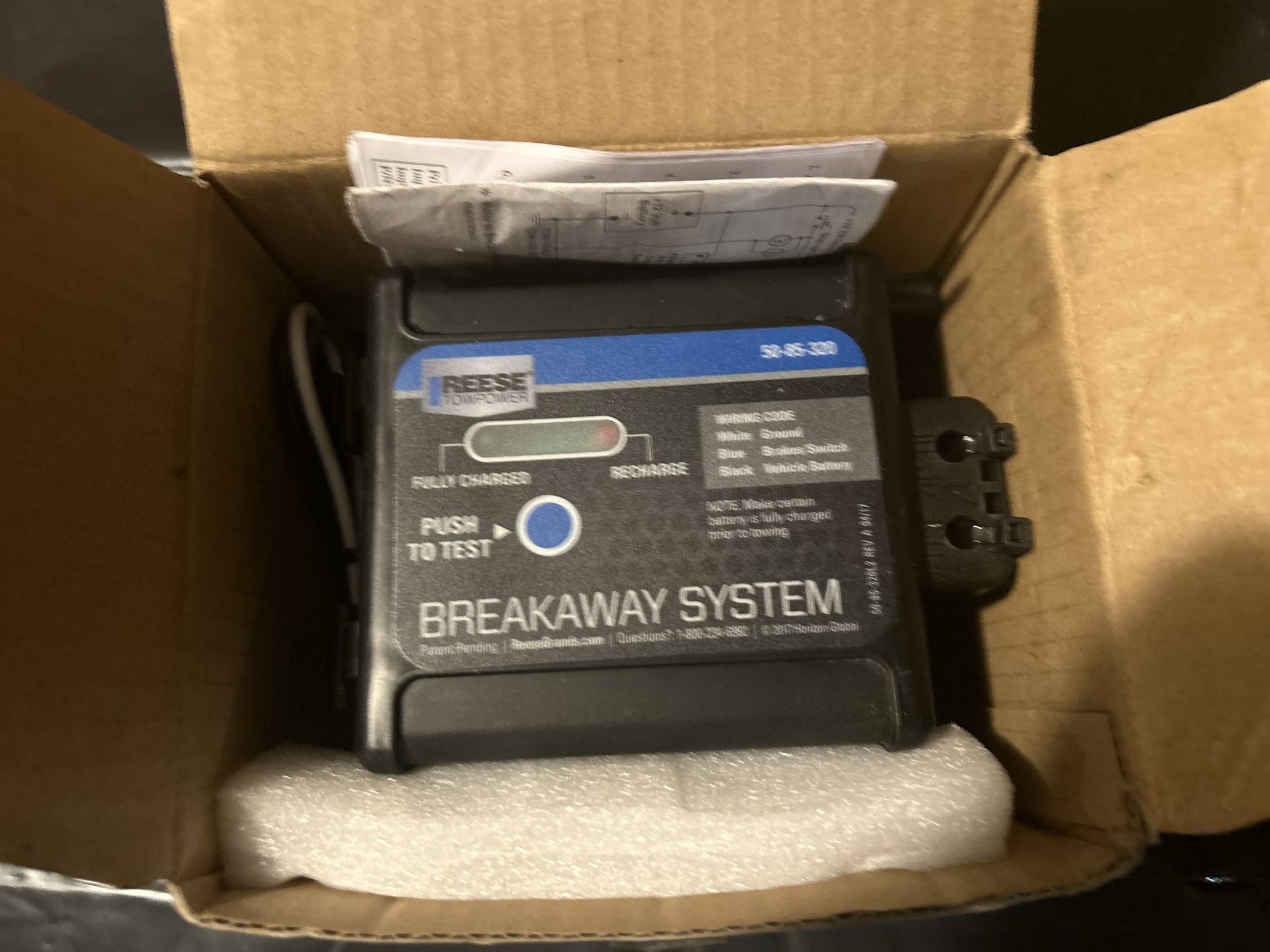 Reese Breakaway And Battery Charger Model 50 85 320