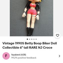 Rare Betty Boop Biker Doll