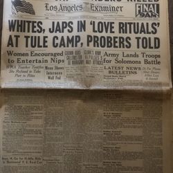 Vintage Los Angeles Examiner Newspaper 1943