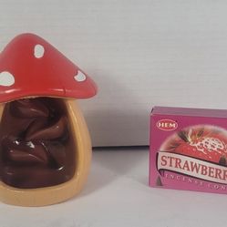 Groovy Red Mushroom Cone Incense Burner