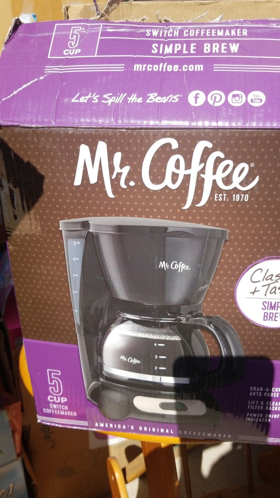Mr coffee 5 cups