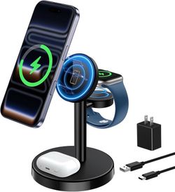 3 in 1 Fast Wireless Charging Station for Apple MagSafe Charger About this item 15W Fast Charging Station for iPhone: Engineered for efficient wire