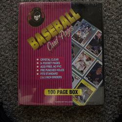 1994 Vintage  Baseball Card 9-Pocket Pages, ANCO, Acid Free