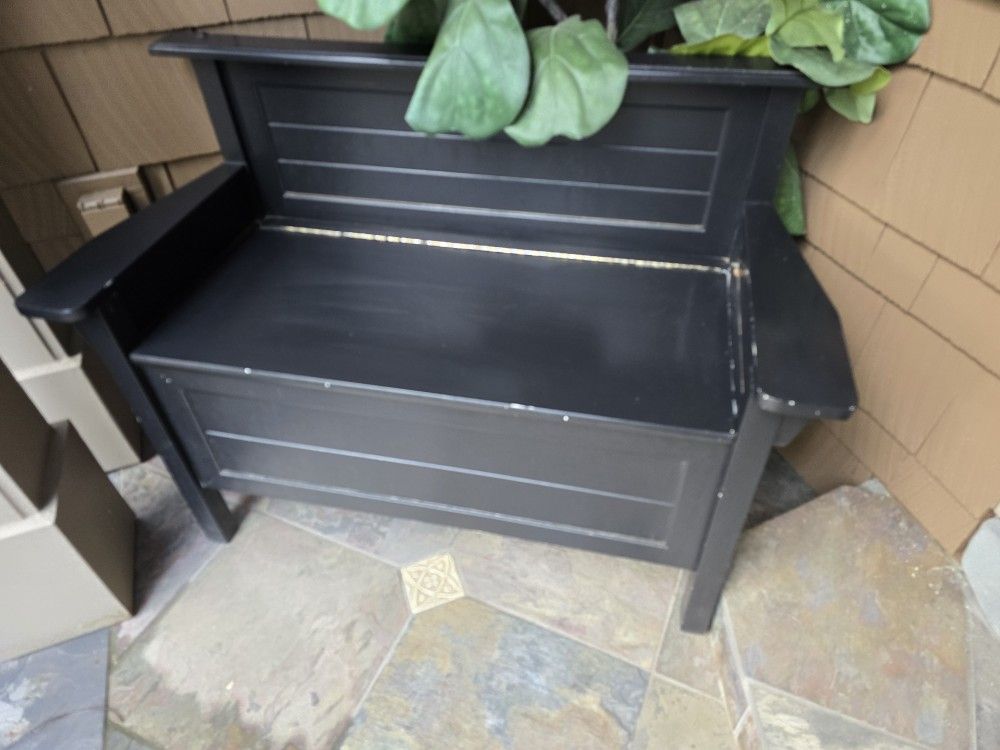 Wood Storage Bench