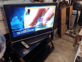 42 Inch Swivel Sony TV With Remote, Antenna and black TV Stan It's All good for sale.