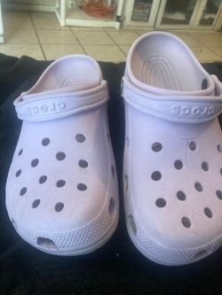crocs- pink milk