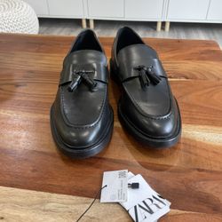 Men’s Zara Black Tassel Loafers 