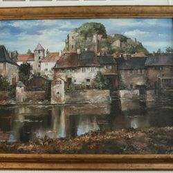 La Seyne-Sur-Mer by Roger Duvall Art - Painting with frame