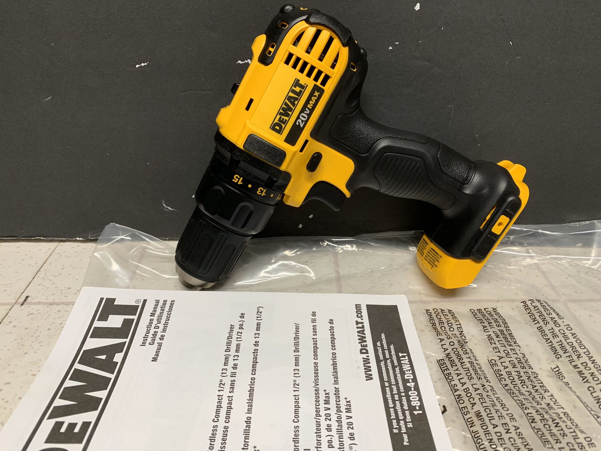 NEW! Dewalt 20V MAX Drill - TOOL ONLY