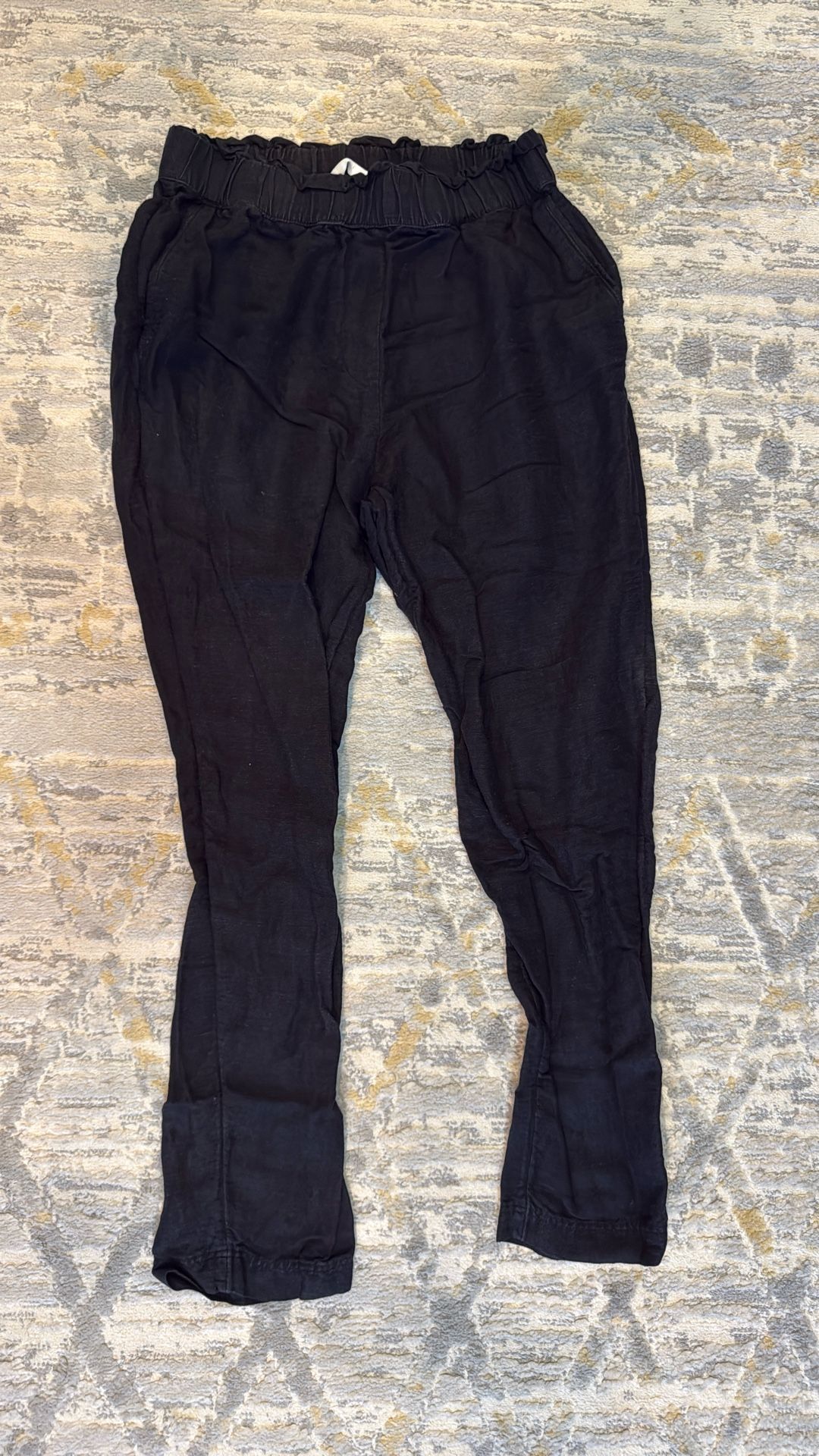 Women 4 Set Of Black Pants Mid Waist High Waist Angle Fit