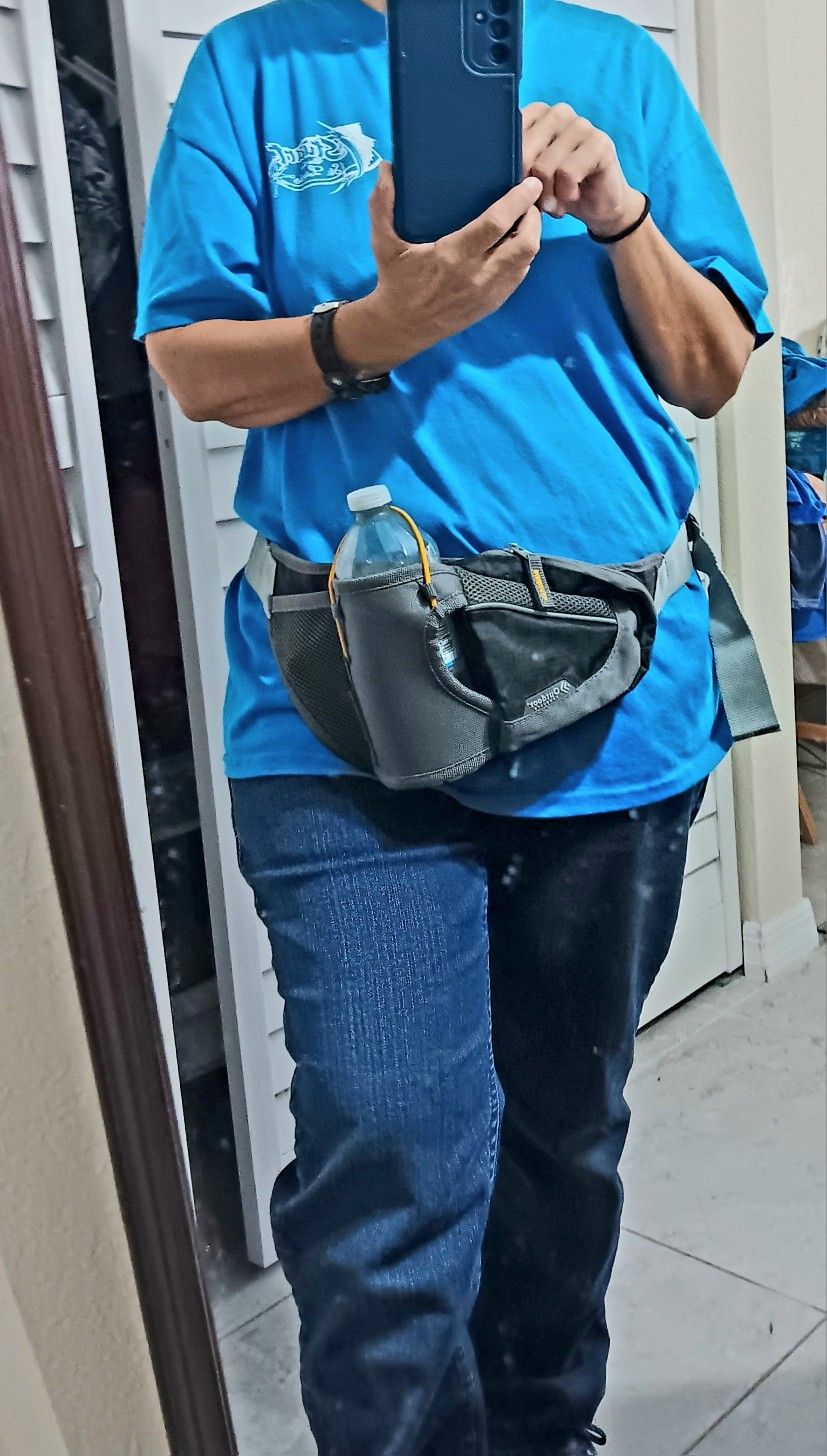 WALKING WAIST BELT PACK WITH BOTTLE HOLDER