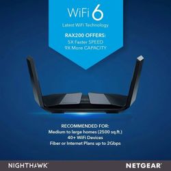 Router Nighthawk  RAX200  TRIBAND WIFI 6