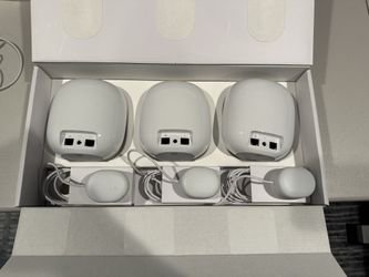 Google Nest WiFi Pro 3-Pack Wi-Fi 6E Mesh Routers – Excellent Condition