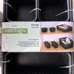 6 Piece Organizer Storage Bin Set