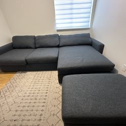 Sectional Sofa Couch With Ottoman